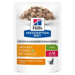 Hill's Prescription Diet Chat C/D Urinary Stress + Metabolic 12 X 85 G -Boutique Trixie 52742038537 1 prescription diet chat c d urinary stress metabolic sachet repas