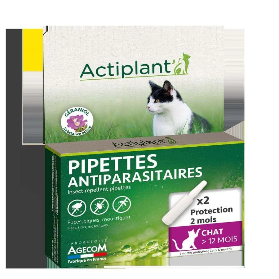Actiplant Pipettes Antiparasitaires Chat X2 4 Actiplant Pipettes Antiparasitaires Chat X2 – Image 2