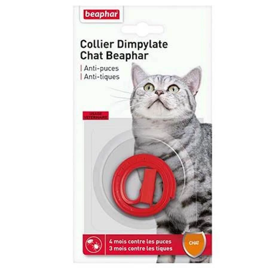Beaphar Collier Dimpylate Contre Puces Et Tiques Pour Chat Rouge – Image 2