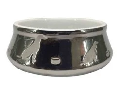 Bubimex Ecuelle Céramique Argentée Motif Chien 0,8 L