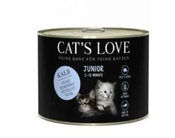 Cat's Love Junior Veau Sans Céréales Et Sans Gluten 6 X 200 G