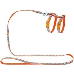 Hunter Harnais + Laisse Pour Chiot Et Chat Orange à Pois -Boutique Trixie hunter harnais laisse pour chiot et chat orange a pois la compagnie des animaux 2 2