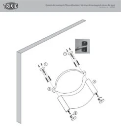 Trixie Hamac à Fixer Au Mur Pour Chat 54 × 28 × 33 Cm -Boutique Trixie mode d emploi hamac trixie