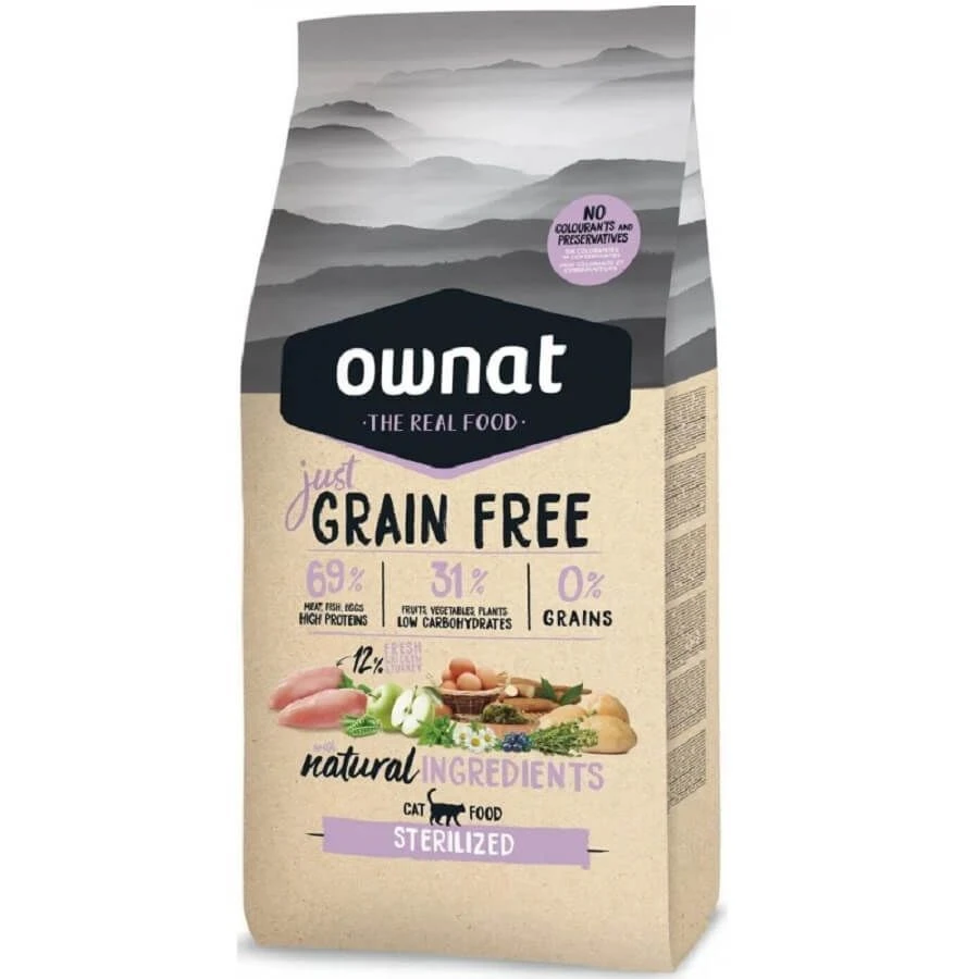 Ownat Grain Free Just Stérilisé Chat 3 Kg 3 Ownat Grain Free Just Stérilisé Chat 3 Kg