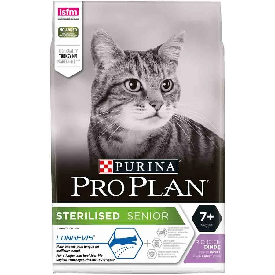 Purina Proplan Longevis Chat Senior Sterilised Dinde 1,5 Kg 3 Purina Proplan Longevis Chat Senior Sterilised Dinde 1,5 Kg