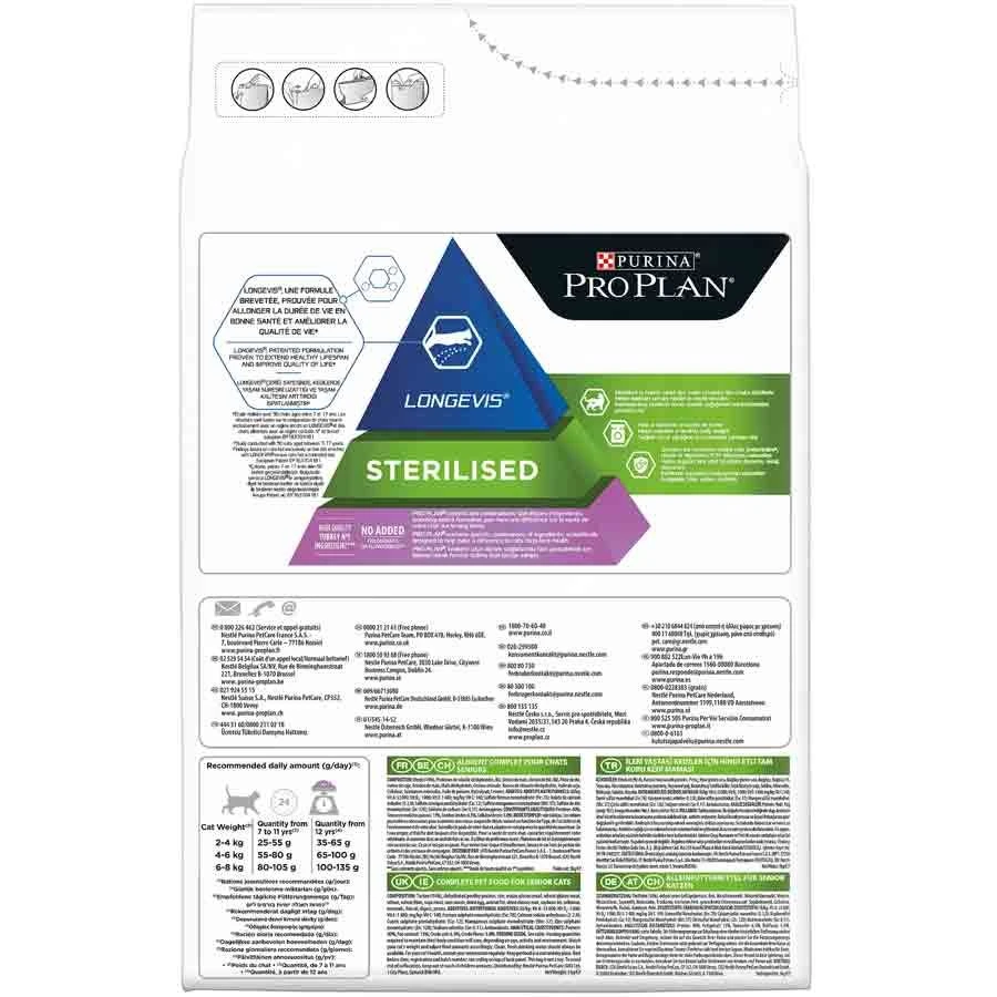 Purina Proplan Longevis Chat Senior Sterilised Dinde 1,5 Kg 4 Purina Proplan Longevis Chat Senior Sterilised Dinde 1,5 Kg – Image 2