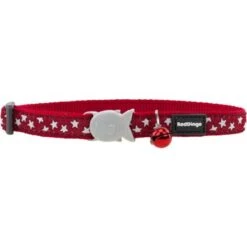 RedDingo Collier Etoile Rouge Et Blanc Chat