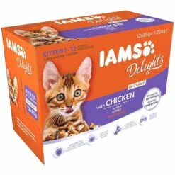 IAMS Delights Poulet En Sauce Chaton 12 X 85 Grs