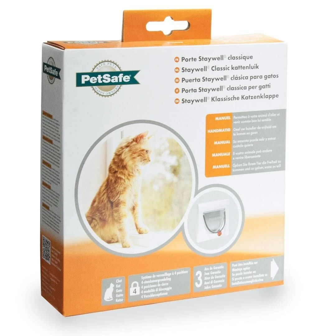 Staywell Chatière à Verrouillage Manuel 4 Positions Blanc 4 Staywell Chatière à Verrouillage Manuel 4 Positions Blanc – Image 2