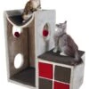 Trixie Cat Tower Nevio Arbre à Chat 70 Cm - Destockage -Boutique Trixie trixie cat tower nevio arbre a chat 70 cm la compagnie des animaux
