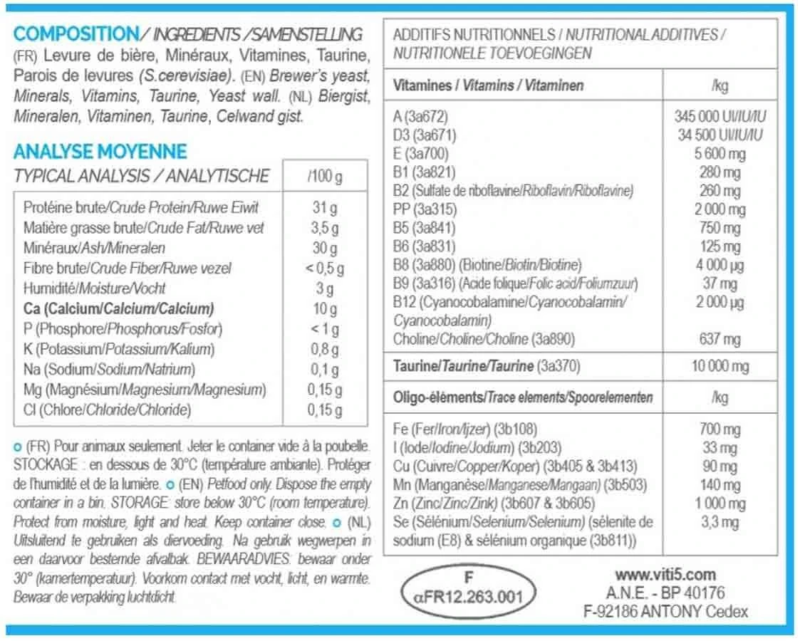 Vit'I5 Bleu Poudre Pour Chien Et Chat > 8 Ans 600 G 4 Vit'I5 Bleu Poudre Pour Chien Et Chat > 8 Ans 600 G – Image 2