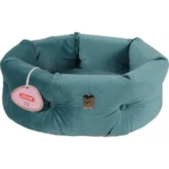 Zolux Corbeille Chesterfield Chambord Pour Chien Et Chat Vert -Boutique Trixie zolux corbeille chesterfield chambord vert pour chats et chien en velours 1