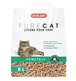 Zolux PURECAT Litière Végétale Pour Chat 8 L