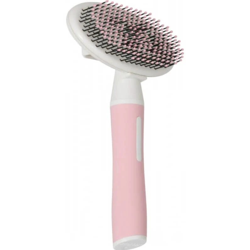Zolux Anah Brosse Slicker Doux Rétractable Rose Chat 5 Zolux Anah Brosse Slicker Doux Rétractable Rose Chat – Image 3