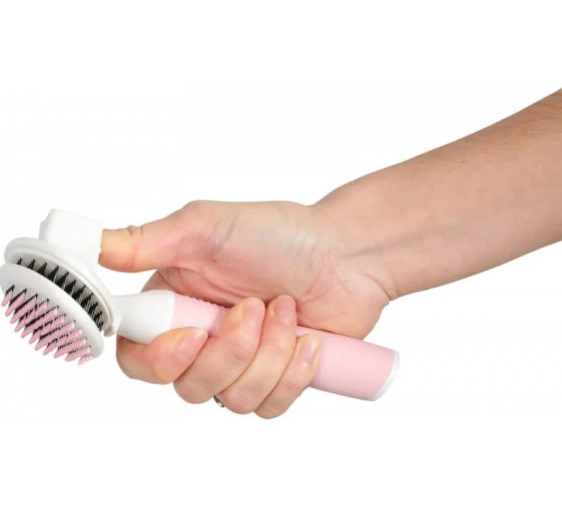 Zolux Anah Brosse Slicker Doux Rétractable Rose Chat 4 Zolux Anah Brosse Slicker Doux Rétractable Rose Chat – Image 2